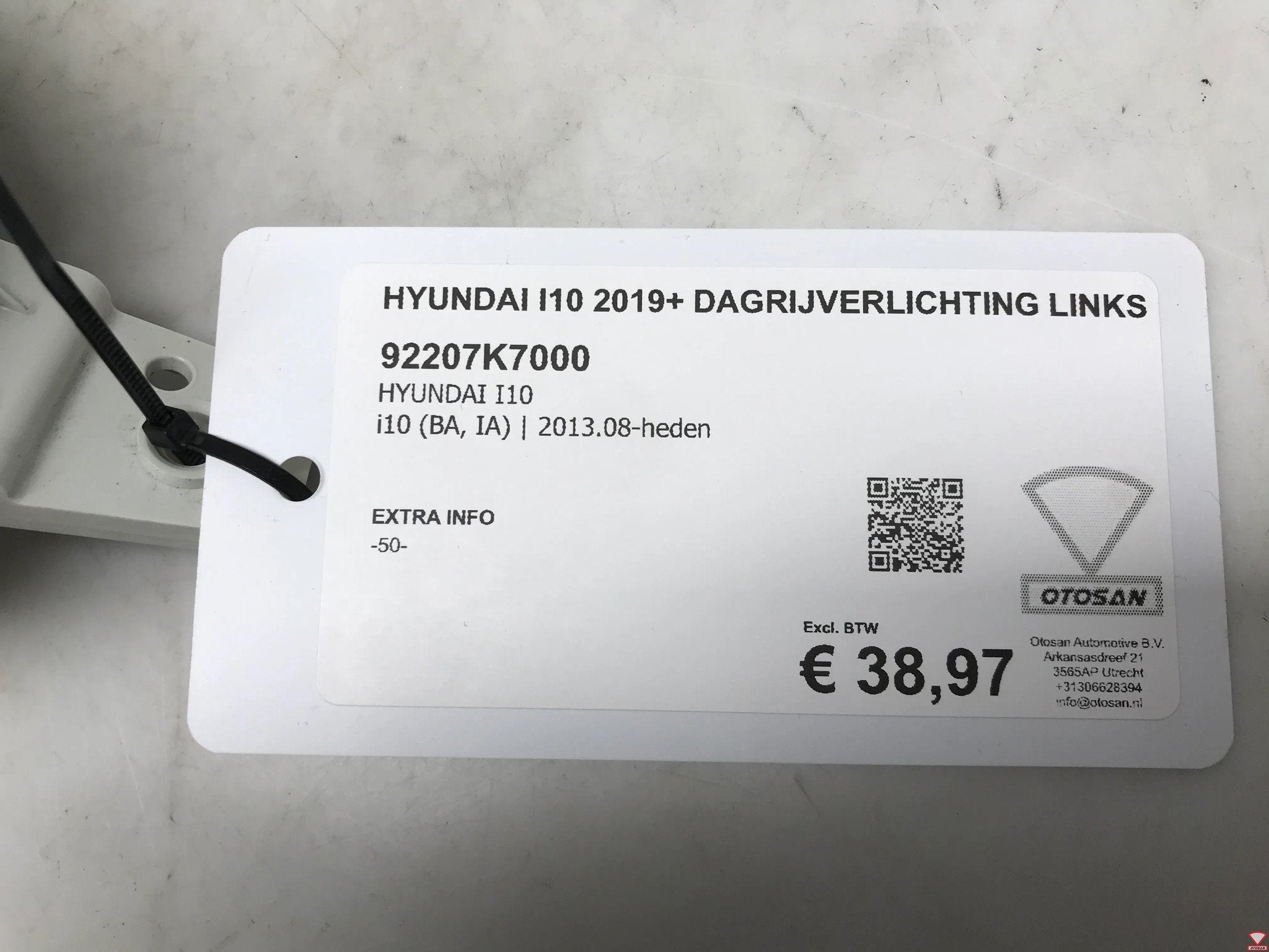 Hyundai I10 2019+ Dagrijverlichting Links 92207K7000, Gebruikt, Heolleung-ro 12
06797  Seoul, Ophalen of Verzenden, Info@hyundai.com