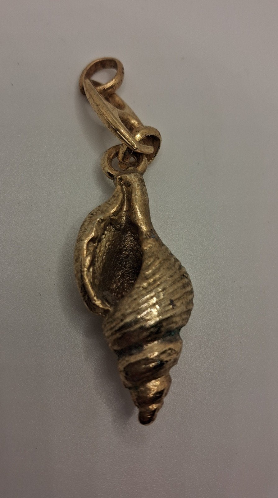 Vintage jaren '60 zware schelp sleutelhanger, Verzamelen, Ophalen of Verzenden, Gebruikt, Dier of Natuur