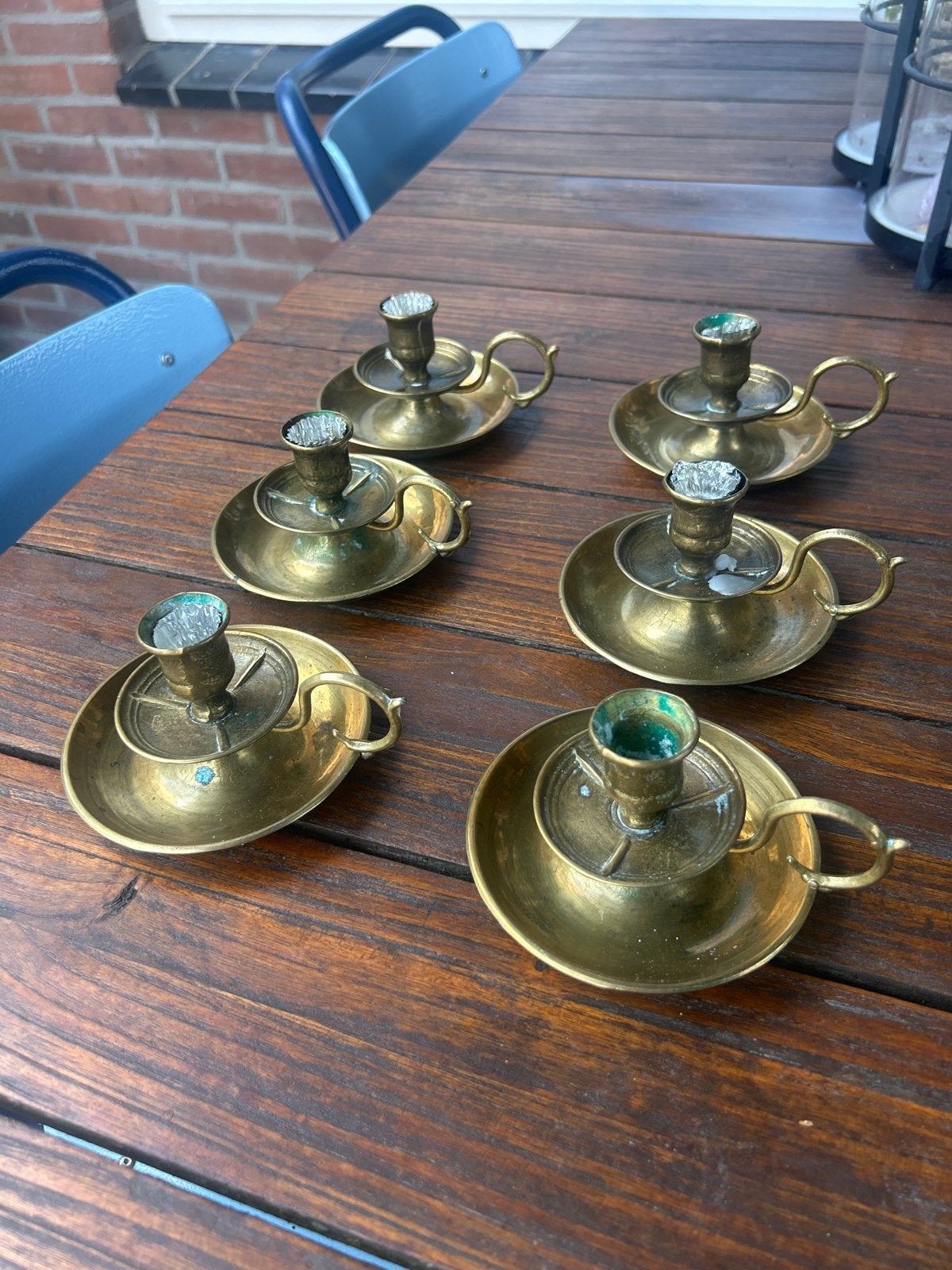Vintage Koperen Kandelaars, Ophalen, Koper of Brons