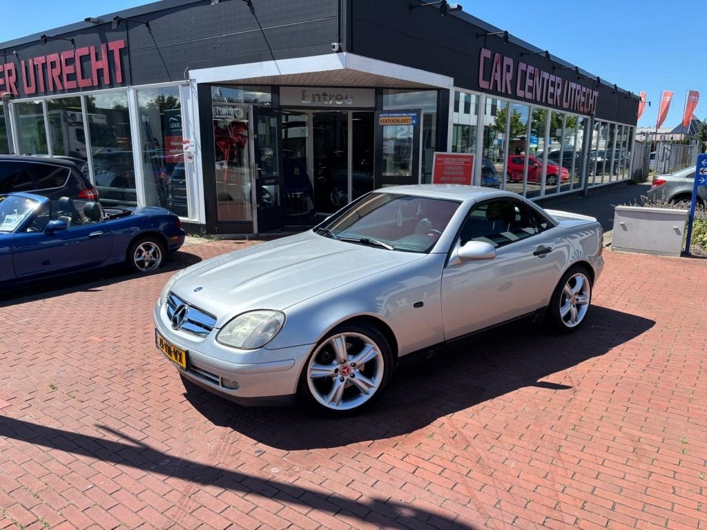 Mercedes-Benz SLK 230 Kompressor leer airco 5bak zeer netjes, Cabriolet, Bedrijf, Handgeschakeld, 2 stoelen