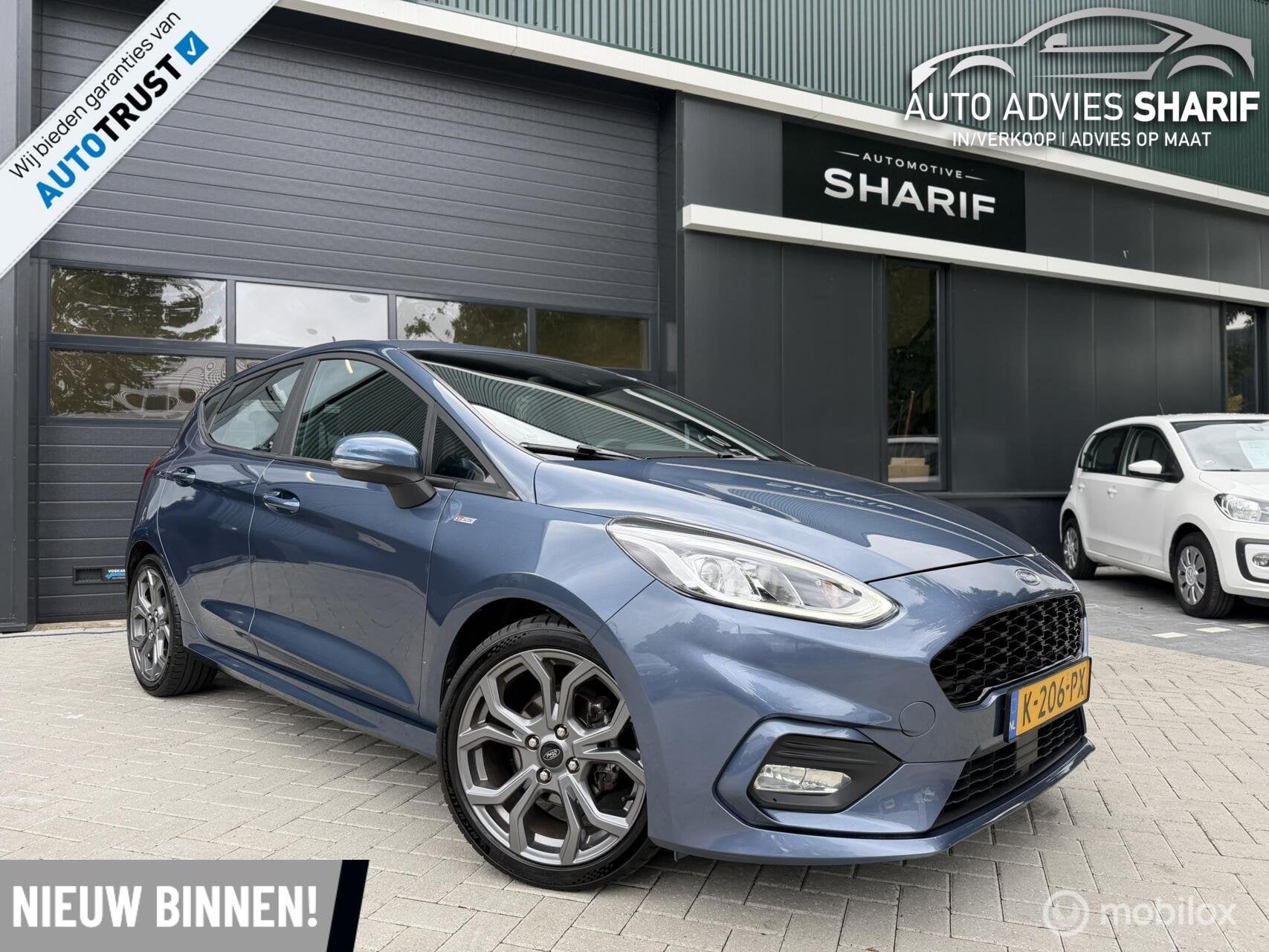 Ford Fiesta 1.0 EcoBoost Hybrid ST-Line Titanium Vol Opties!, Auto's, Ford, Voorwielaandrijving, Gebruikt, Euro 6, Blauw