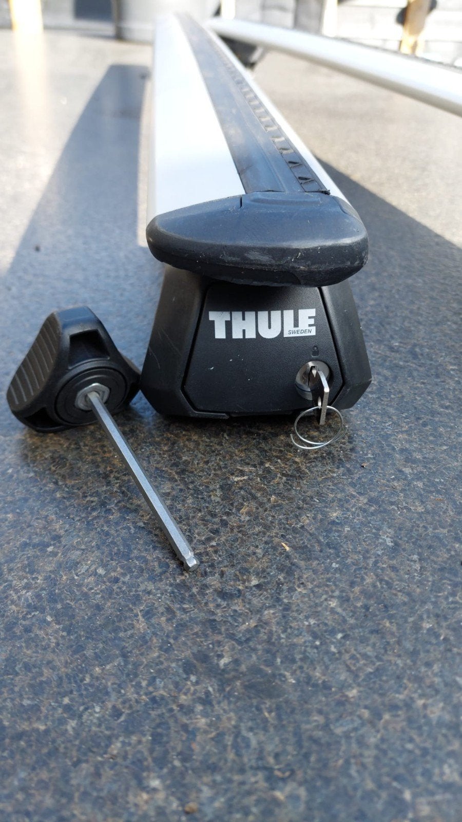 Thule dakdragers met slot en sleutel, Auto diversen, Dakdragers, Gebruikt, Ophalen