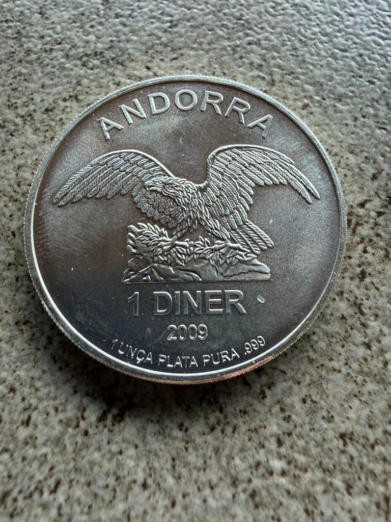 1 ounce Andora 2009 1 Diner, Ophalen of Verzenden, Zilver