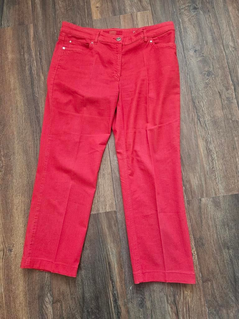 Zerres prachtige rode broek model Cora mt 42 izgst, Kleding | Dames, Ophalen of Verzenden, Zo goed als nieuw, Maat 42/44 (L), Rood