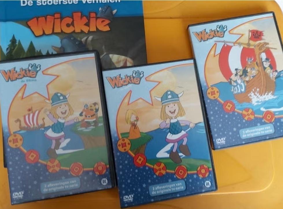 Wickie de Viking 3 dvd's en boek, Alle leeftijden, Ophalen of Verzenden, Gebruikt