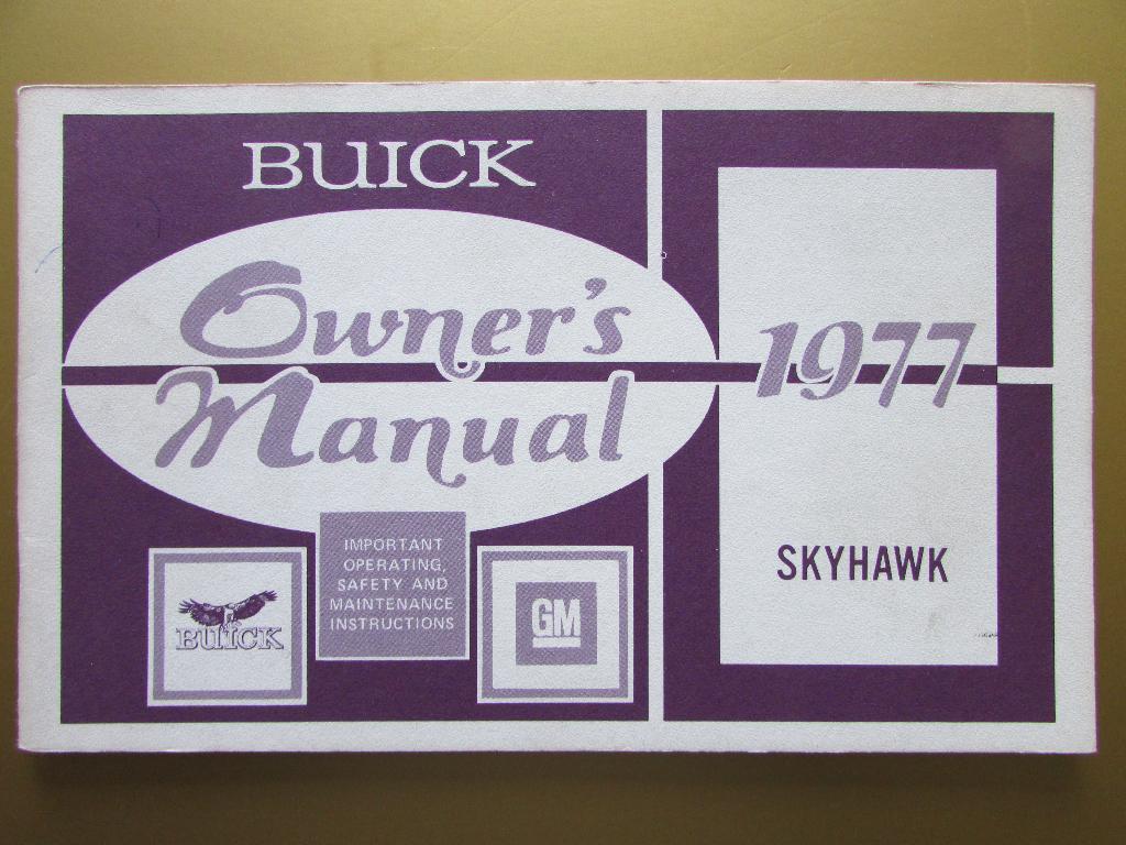 1977 Buick Skyhawk owner's manual, Engels, Ophalen of Verzenden