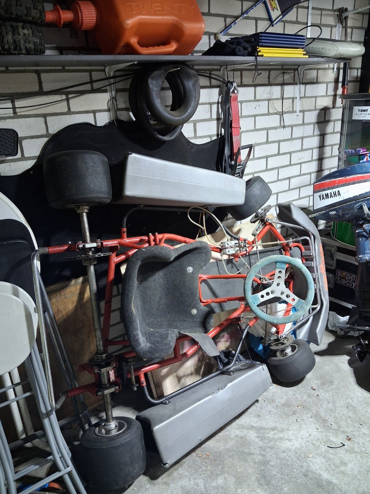 kart project groot frame en getunde met motor blokje, Ophalen, Gebruikt, Kart