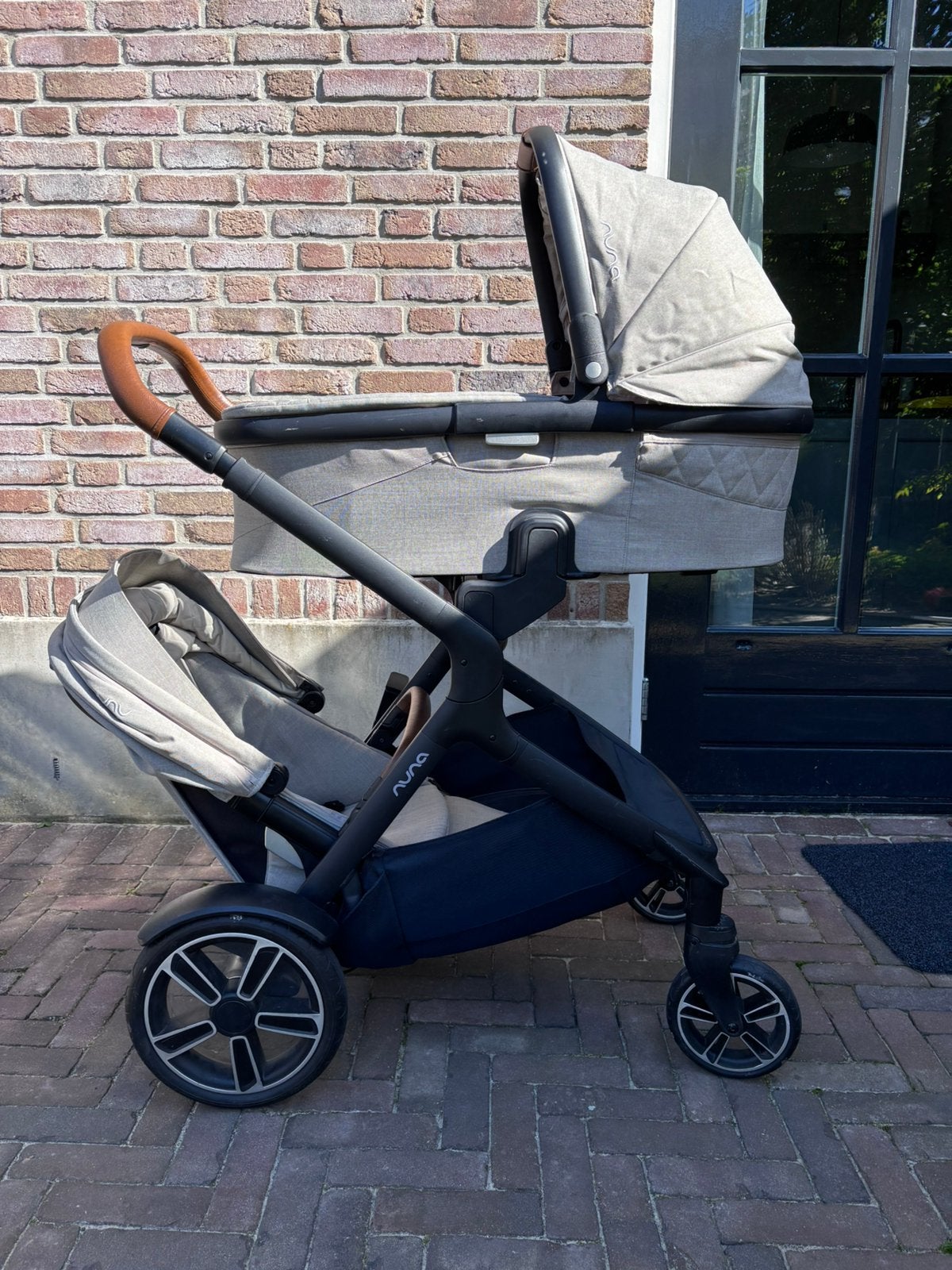 Kinderwagen - Nuna Demi Grow - kleur: hazelwood, Duowagen, Zo goed als nieuw, Combiwagen, Ophalen