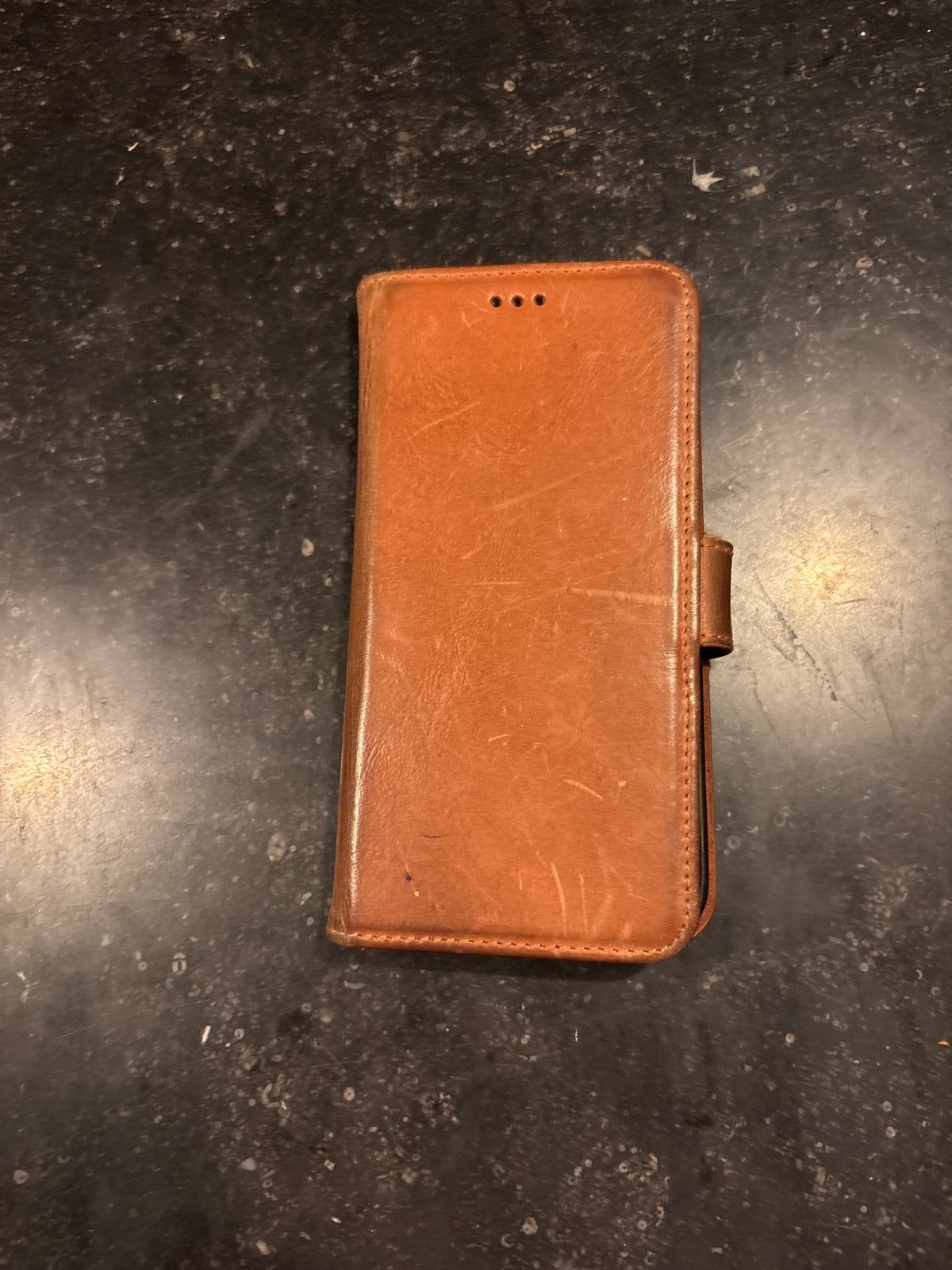 iPhone 12 Hoesje Bruin Leer Gebruikt, Pasjeshouder, Gebruikt, Overige merken, Bruin