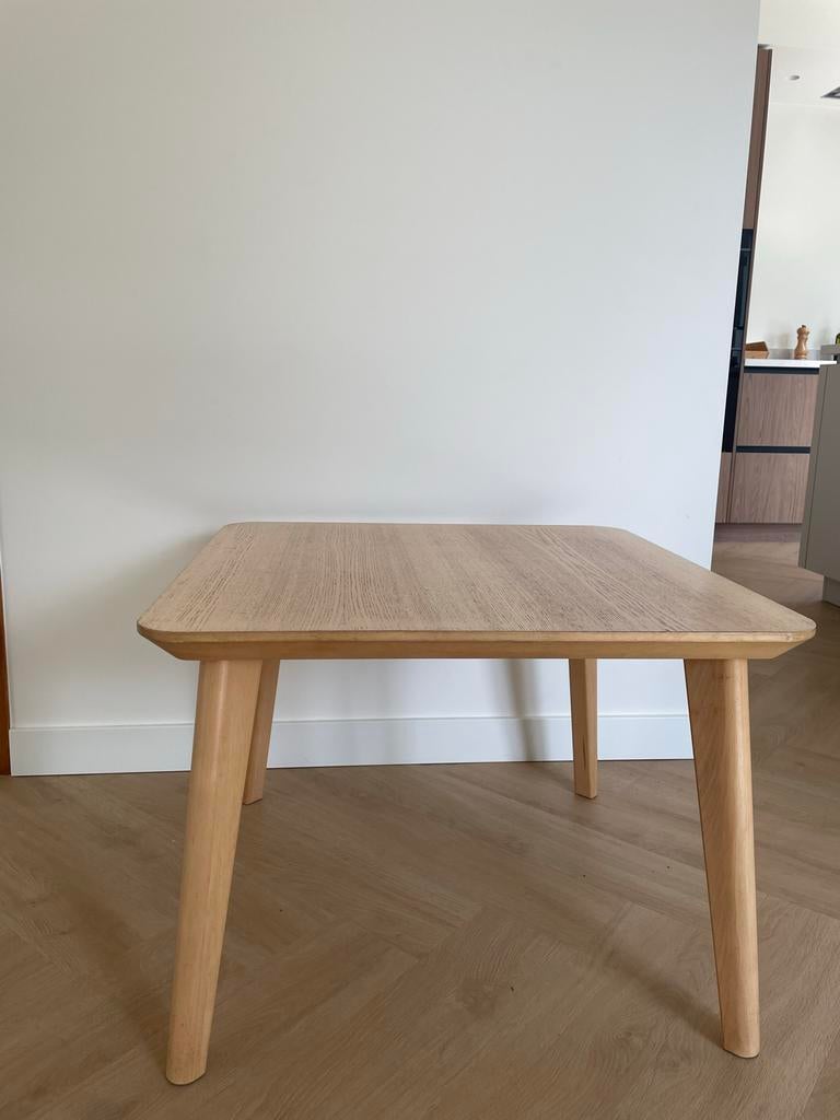 IKEA Lisabo salontafel essenfineer 70x70x50, Ophalen, Gebruikt, Vierkant, 50 tot 100 cm
