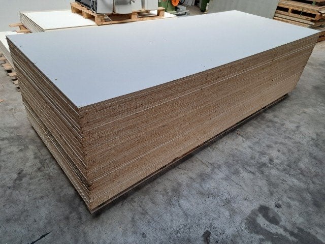 geplastificeerde spaanplaat wit 125x305x1,2 cm platen, spaan, Ophalen, Gebruikt