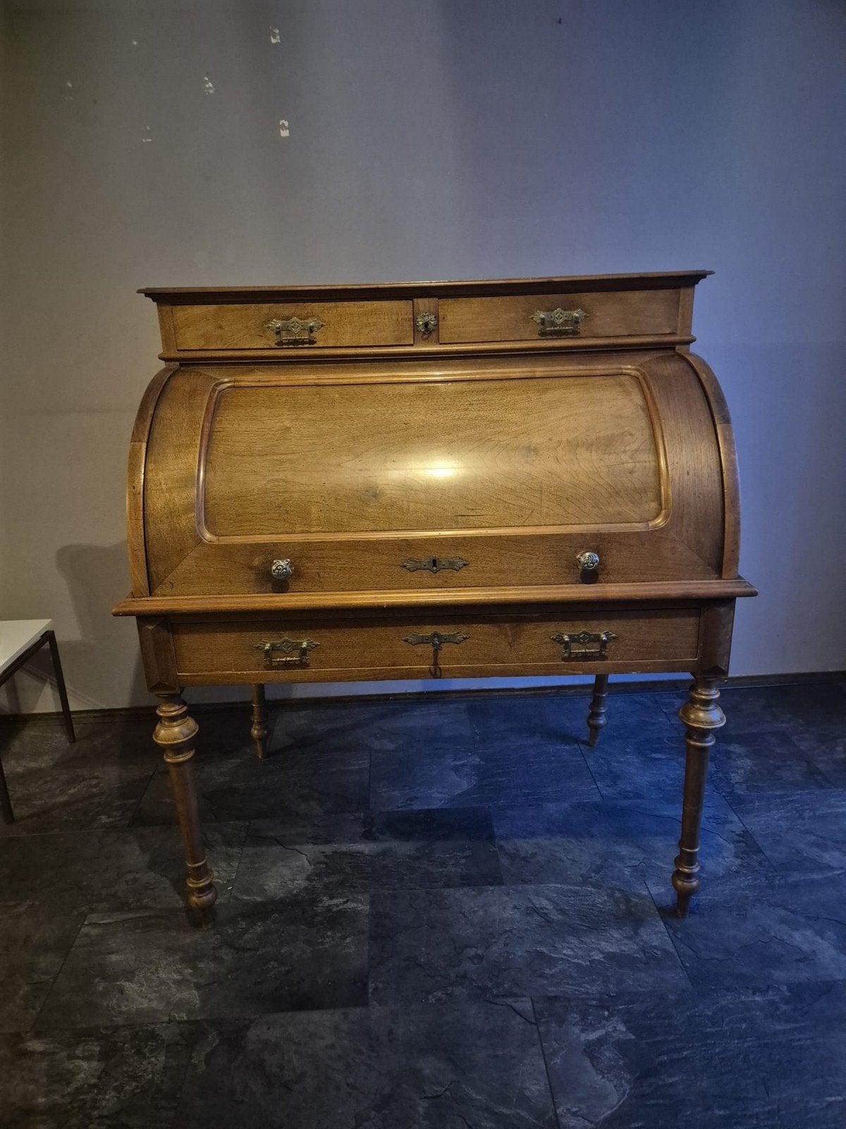Antiek rolluikbureau - Klassiek  houten secretaire, Ophalen
