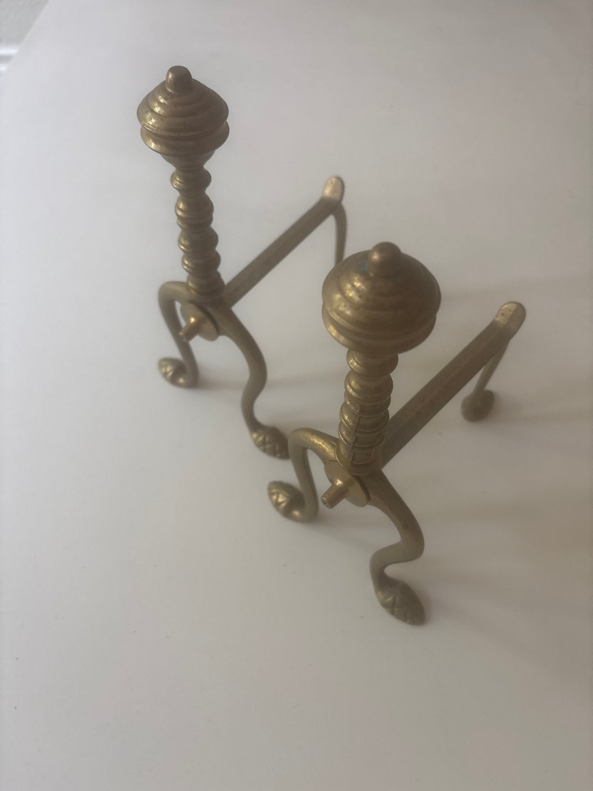 Antieke Messing Haardbokken - Set van 2, Ophalen of Verzenden, Koper