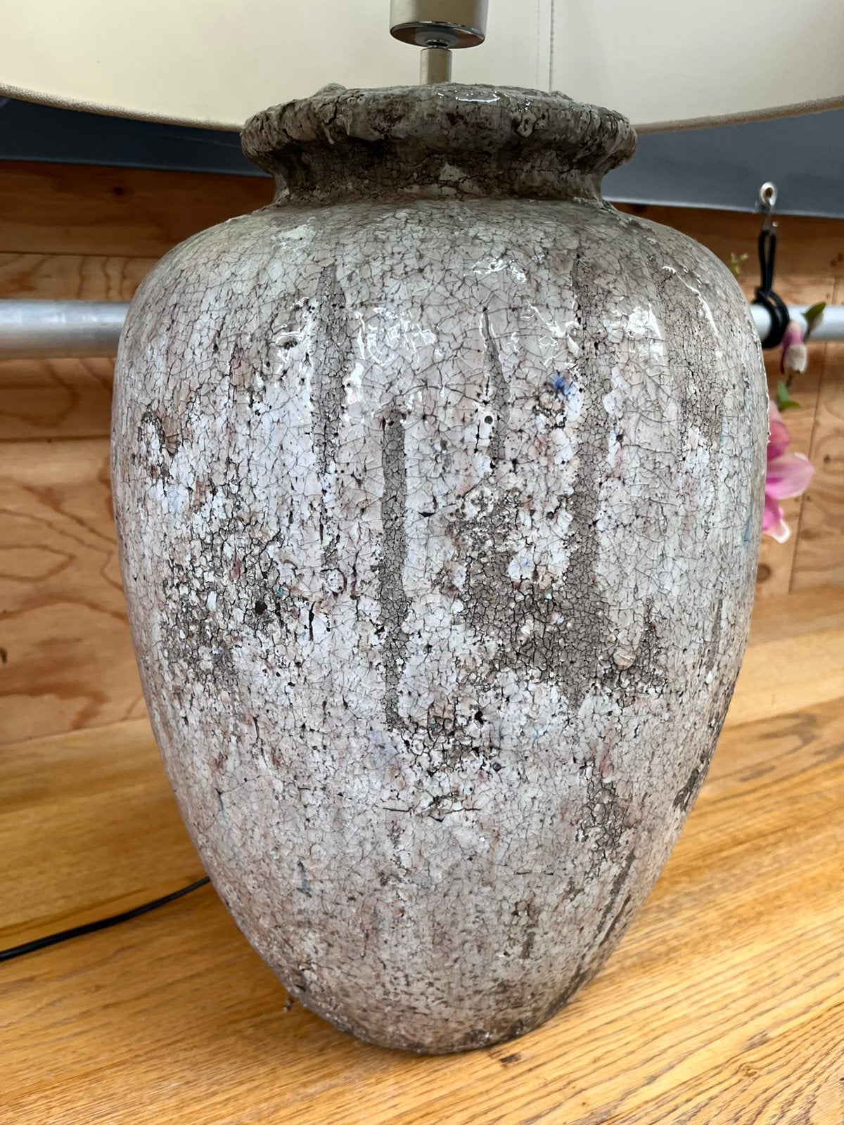 Keramische schemerlamp (74 cm hoog), 74 cm, Xx, Textiel, E14 (klein)