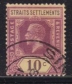 1411 – Straits Settlements michel 101 gestempeld , koning Ed, Verzenden, Gestempeld, Oost-Azië