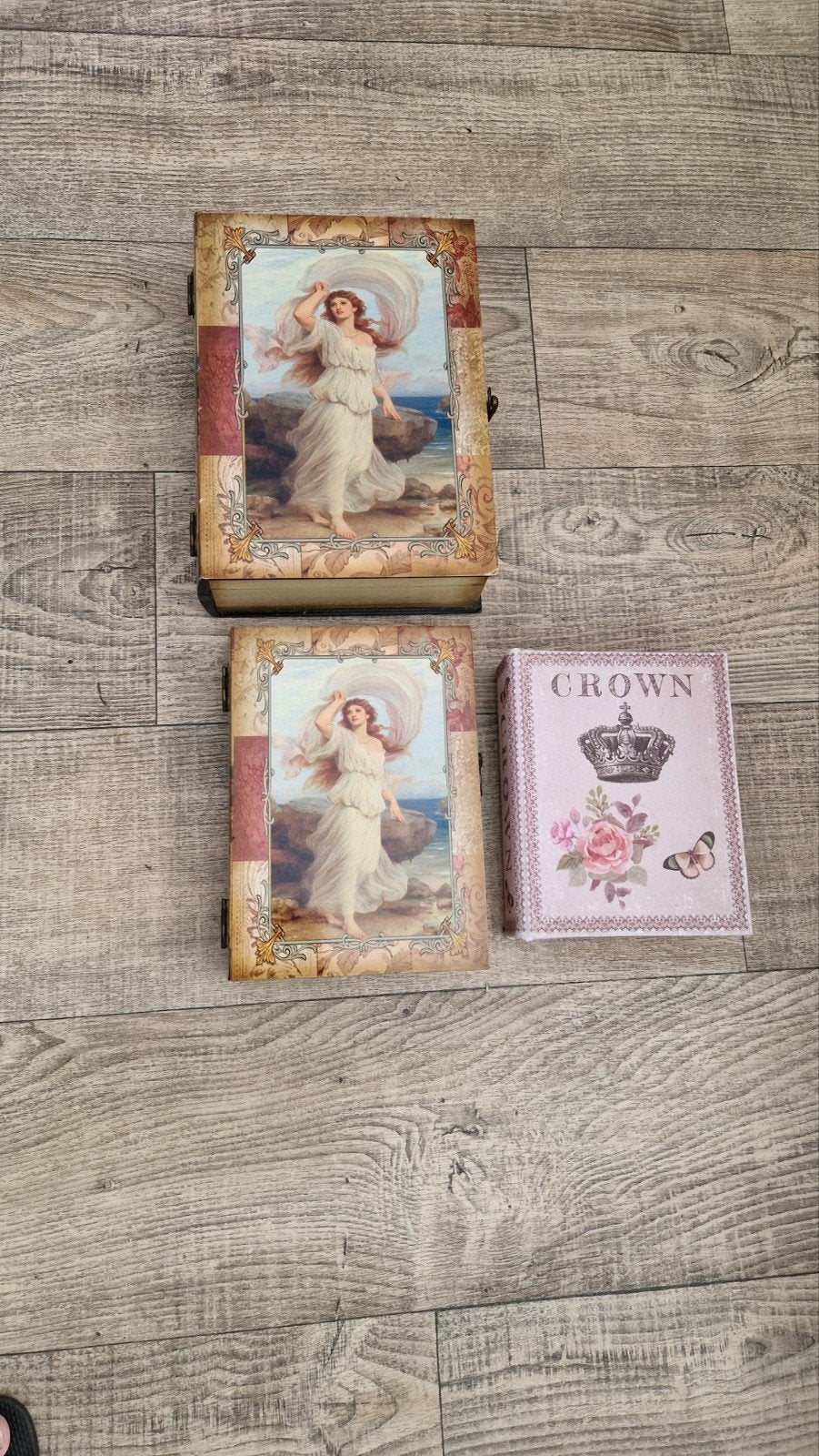 Decoratieve Opbergdozen Set - Vintage Stijl, Huis en Inrichting, Woonaccessoires | Kisten, Minder dan 50 cm, Gebruikt, Overige materialen