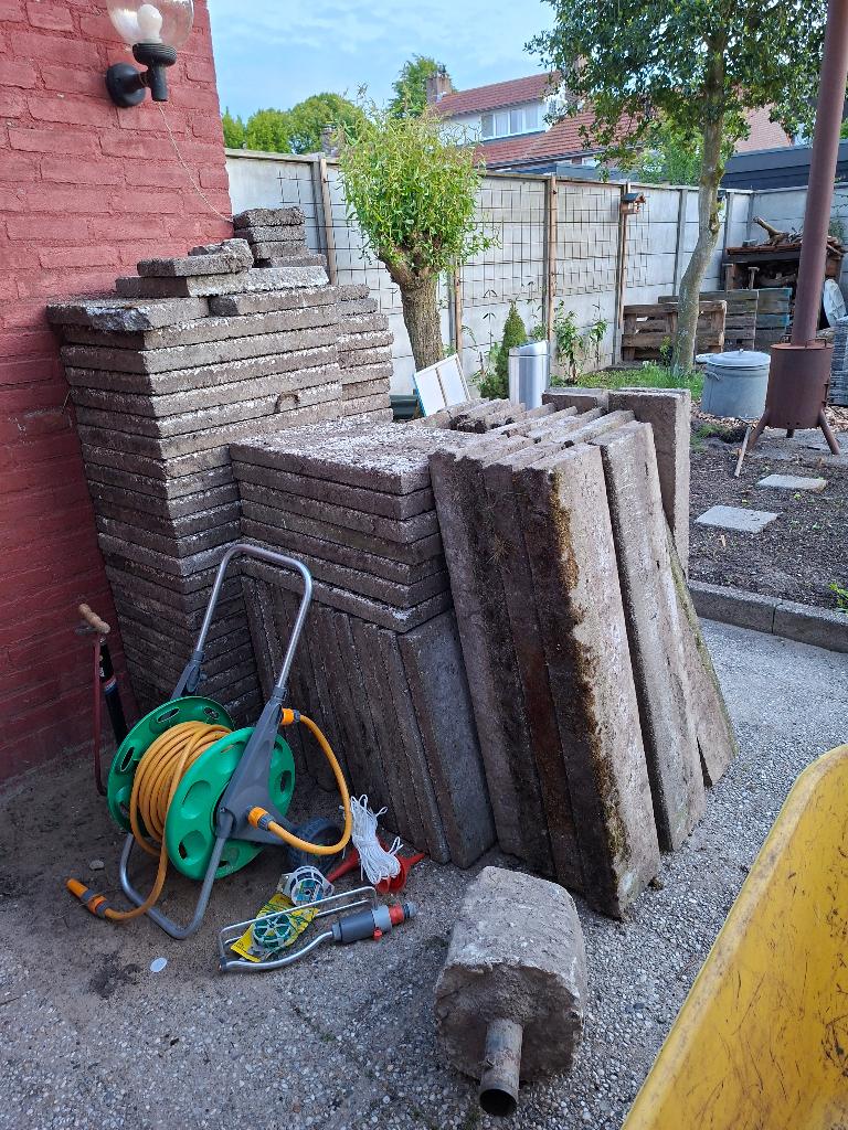 Tegels, Tuin en Terras, Ophalen, Overige materialen, Gebruikt, Overige typen