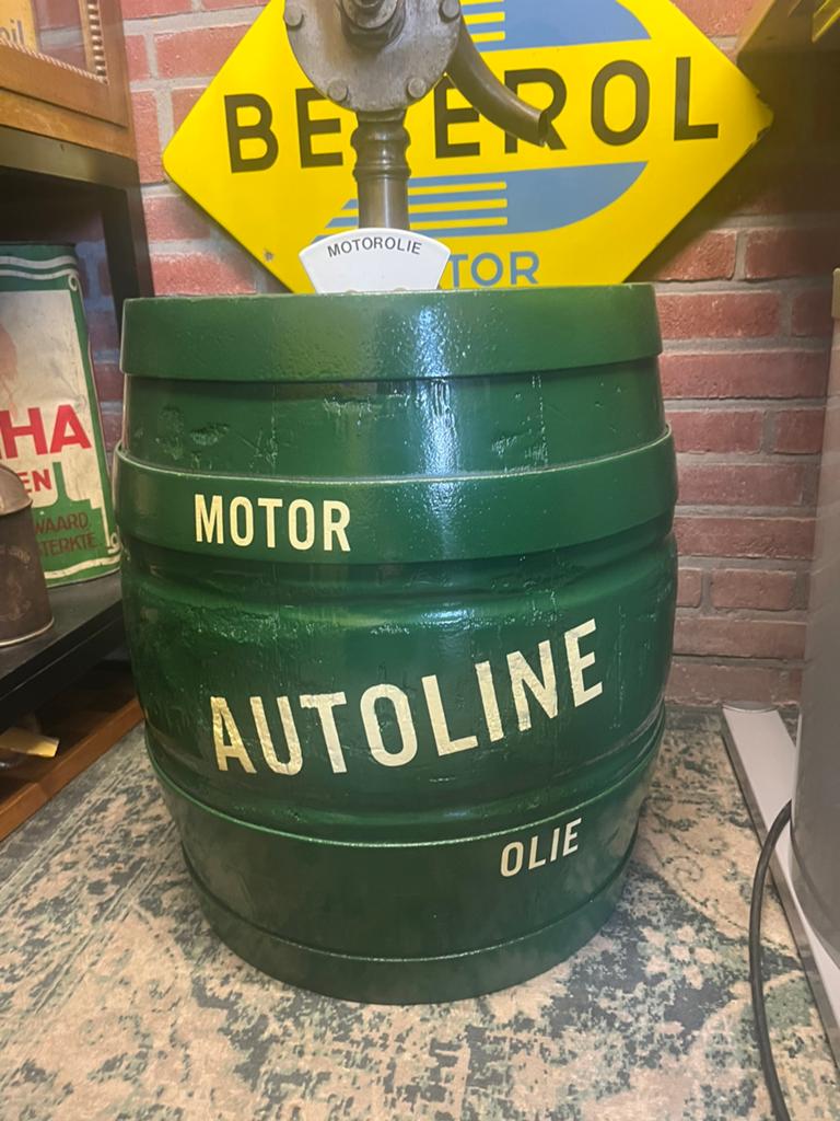 Olie vat Autoline / shell, Verzamelen, Ophalen, Gebruikt, Verpakking