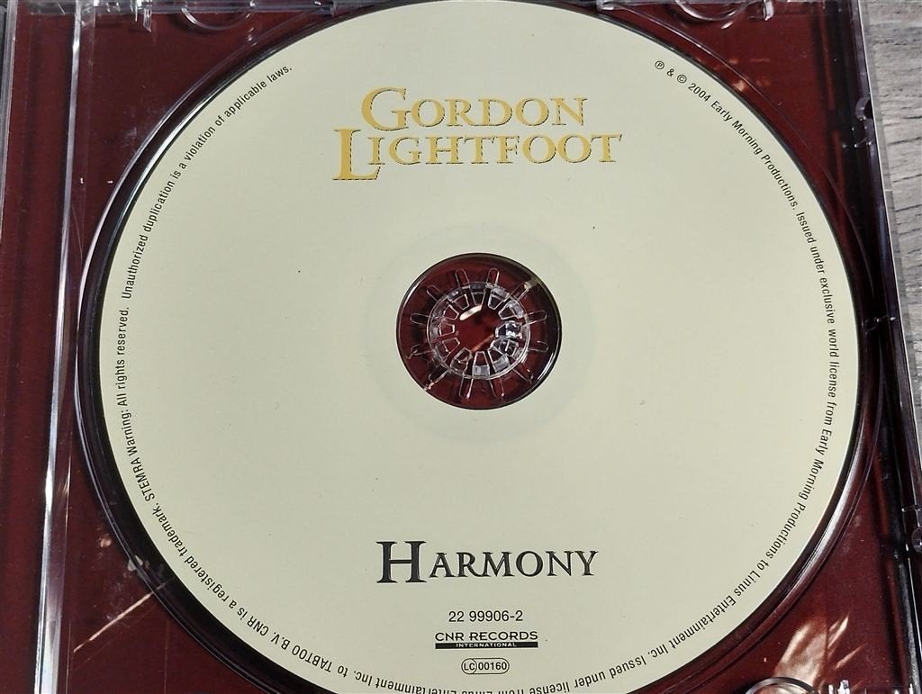 Gordon Lightfoot - Harmony, Ophalen of Verzenden, Zo goed als nieuw, Folk