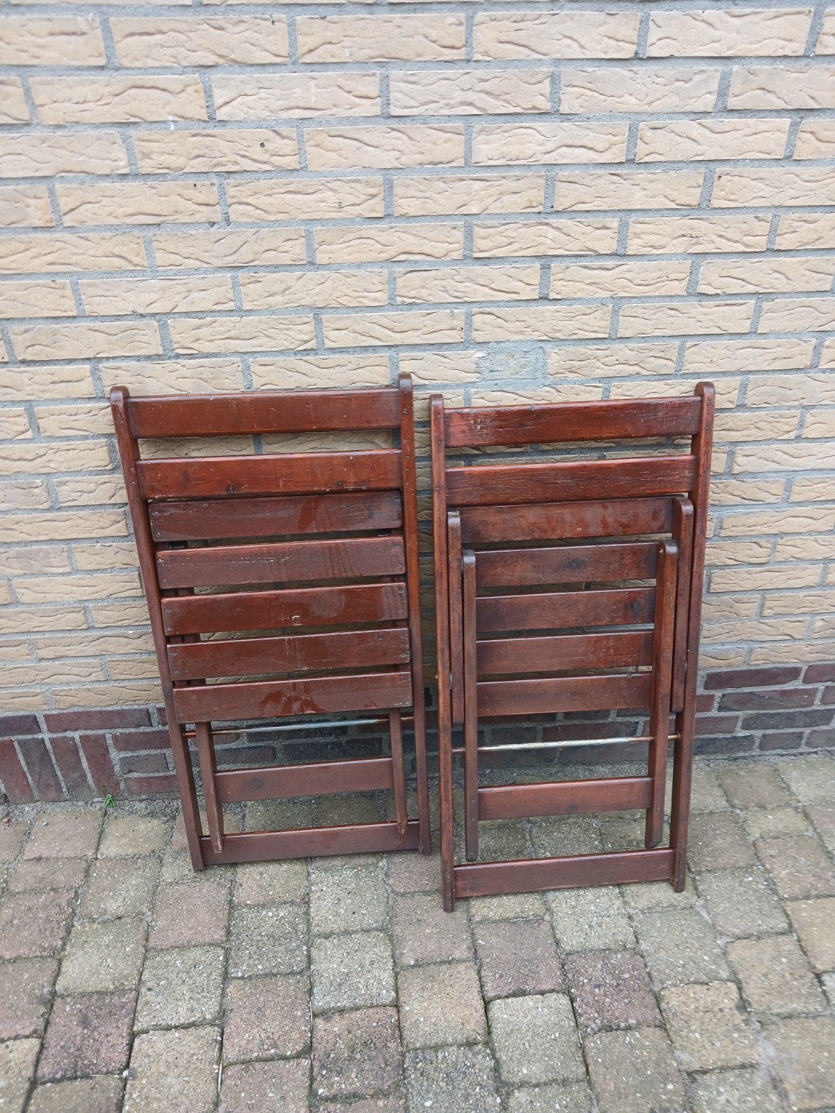 klapstoelen, Ophalen, Gebruikt, Hout, Twee