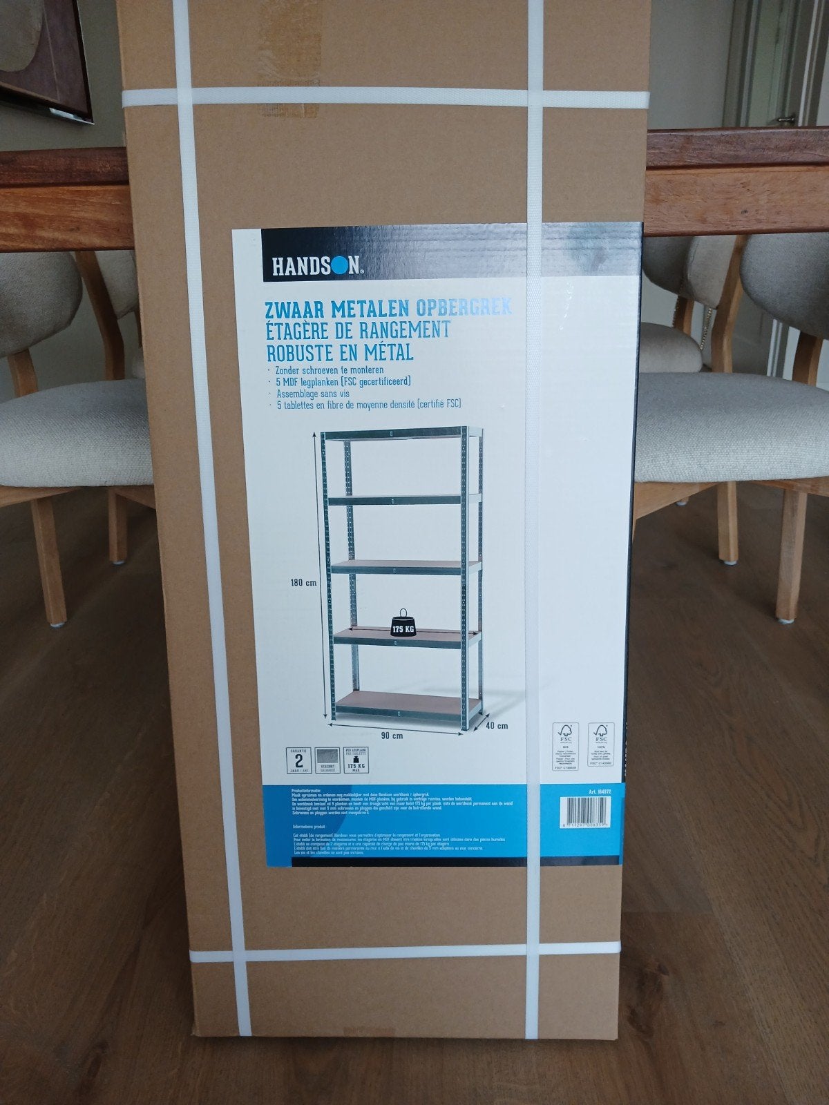 Nieuw Hands-on Zwaar Metalen Opbergrek - 180x90x40 cm, Huis en Inrichting, Ophalen, Nieuw