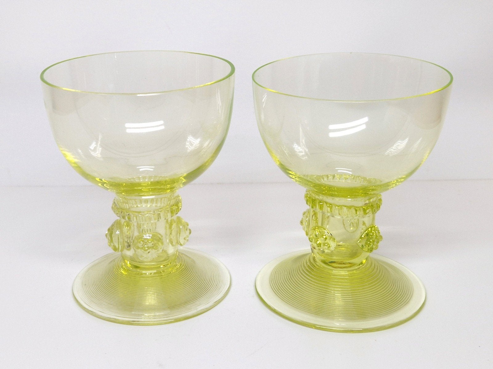 Set uranium glazen roemers, Duitsland eind 19e eeuw., Ophalen