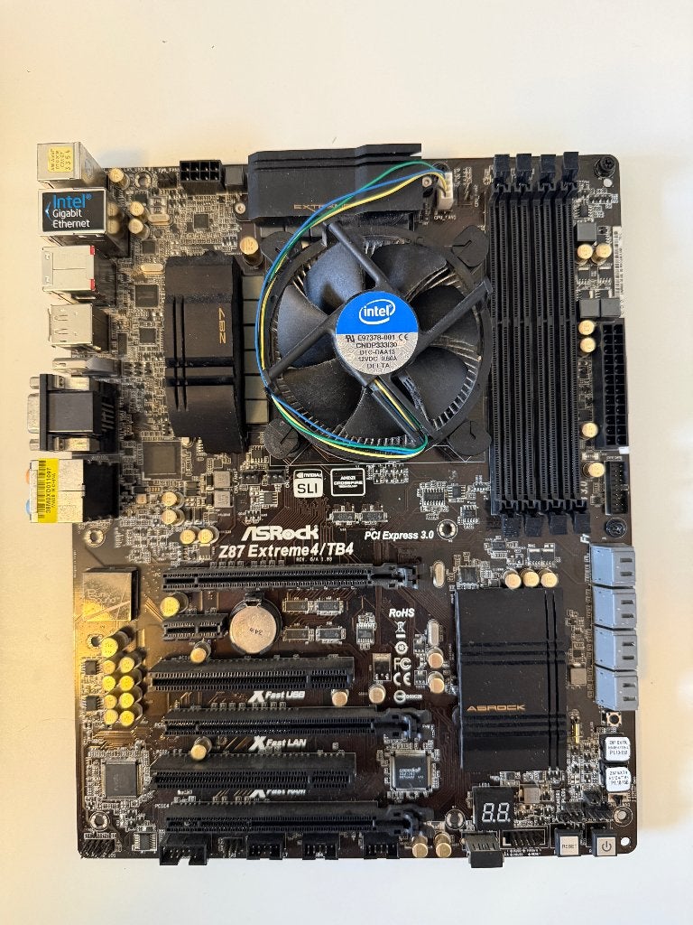 ASRock Z87 Extreme4/TB4 + i7 4770K cpu, Ophalen of Verzenden, Gebruikt, DDR3, LGA 1150