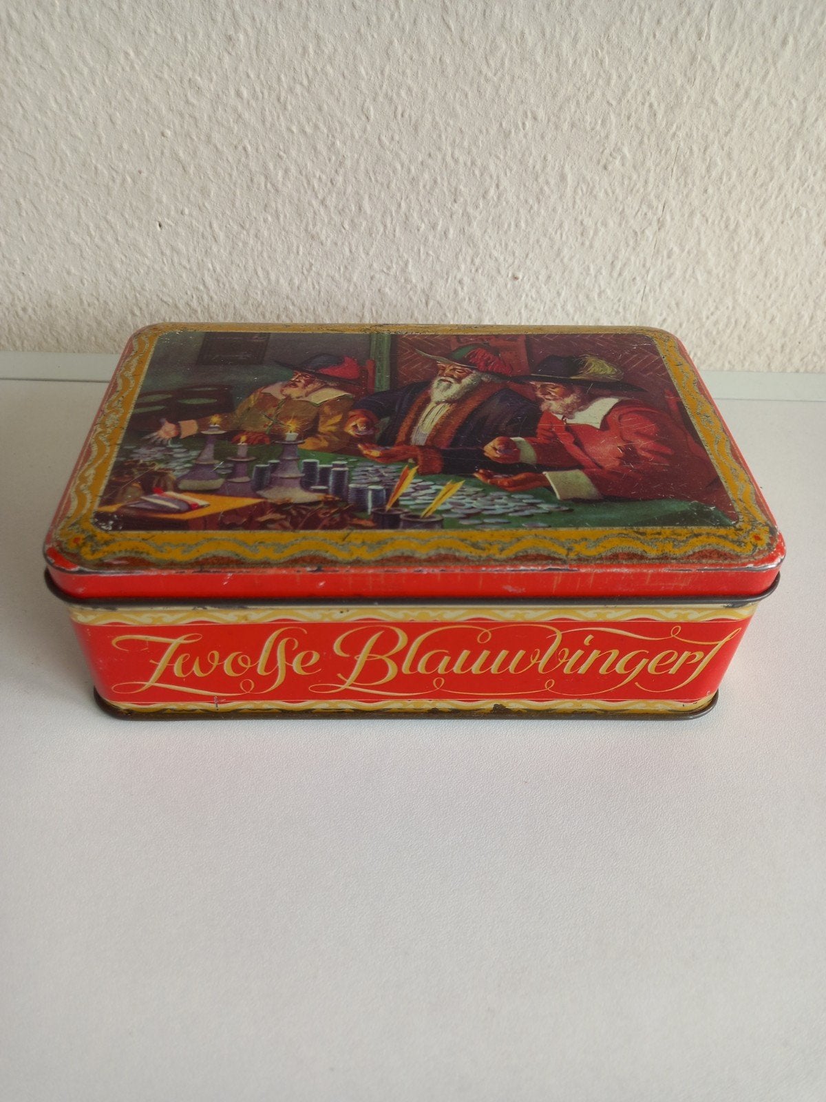Vintage koekblik Zwolse Blauwvingers, Verzamelen, Blikken, Ophalen of Verzenden, Gebruikt, Koek(jes)