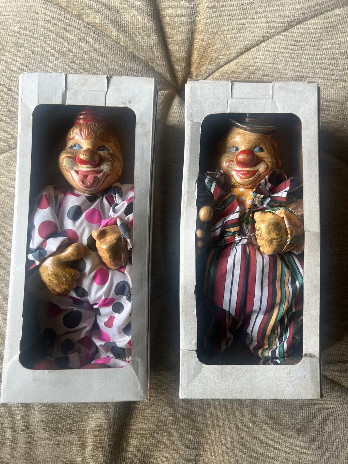 2 Vintage Clowntjes Porselein. Jaren '70., Ophalen of Verzenden