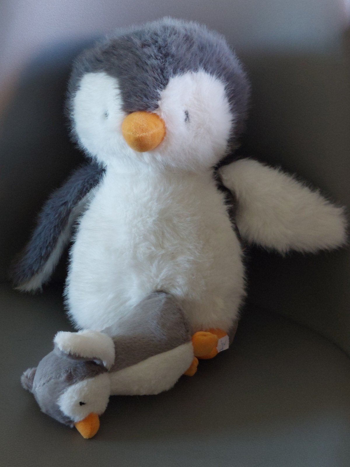 Hema Pinguïn Knuffel met Baby Pinguïn, Pinguïn, Hema, Grijs, Nieuw