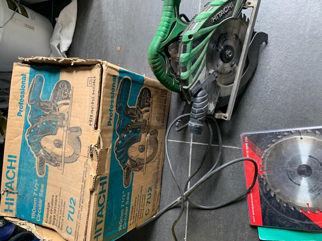 Hitachi cirkelzaag C7u2 190mm, Cirkelzaag, Ophalen of Verzenden, Zo goed als nieuw, 30 tot 70 mm
