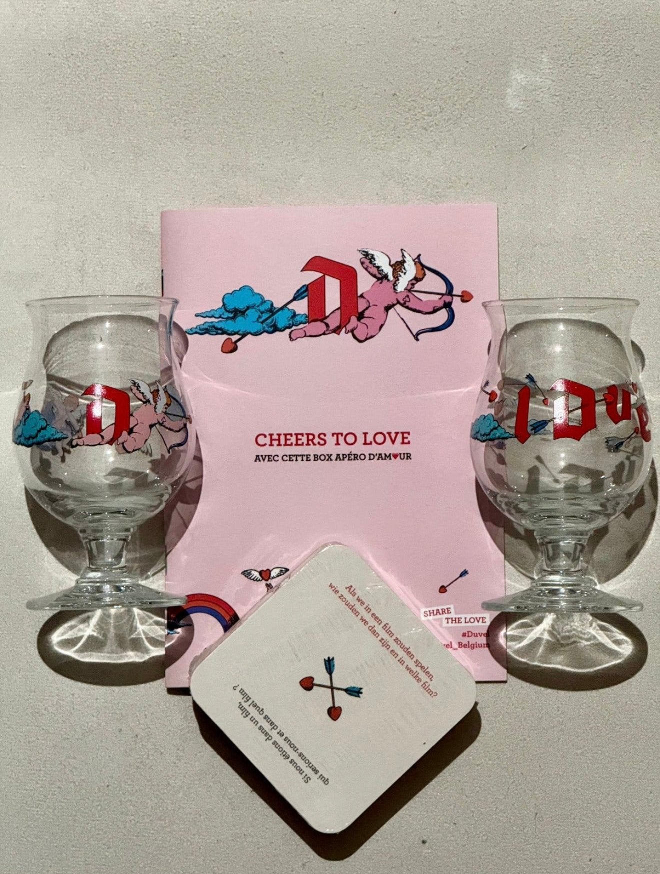 Duvel - 'Cupidoset', Verzamelen, Biermerken, Ophalen of Verzenden, Nieuw, Glas of Glazen, Duvel