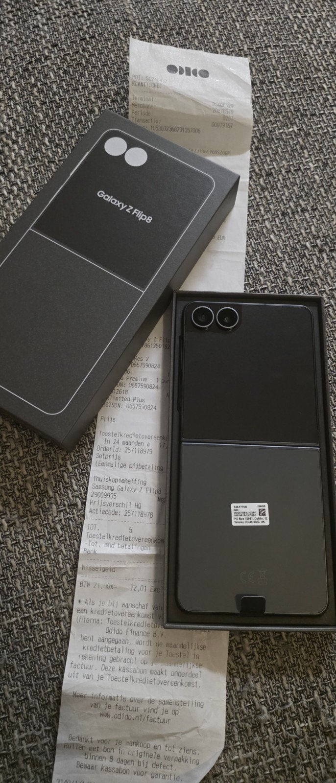 Samsung Z Flip 8 niuew 256GB Vaste prijs
