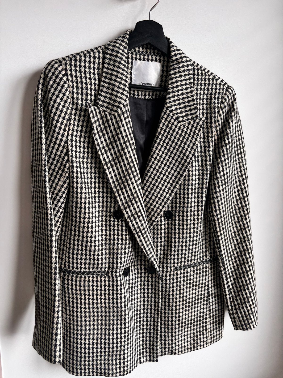 Co'Couture Oversized Blazer Zwart/Wit, Zwart, Ophalen of Verzenden, Zo goed als nieuw, Jasje