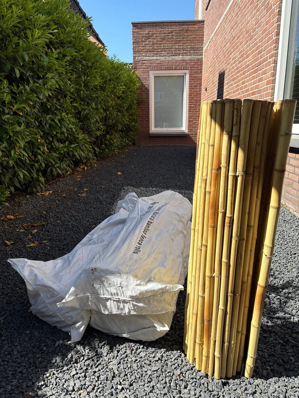 Bamboe hek op rol 100x180cm - 4 stuks beschikbaar (nieuw!), Tuin en Terras, Ophalen, Nieuw, Overige materialen, Enkelstaafmat hekwerk