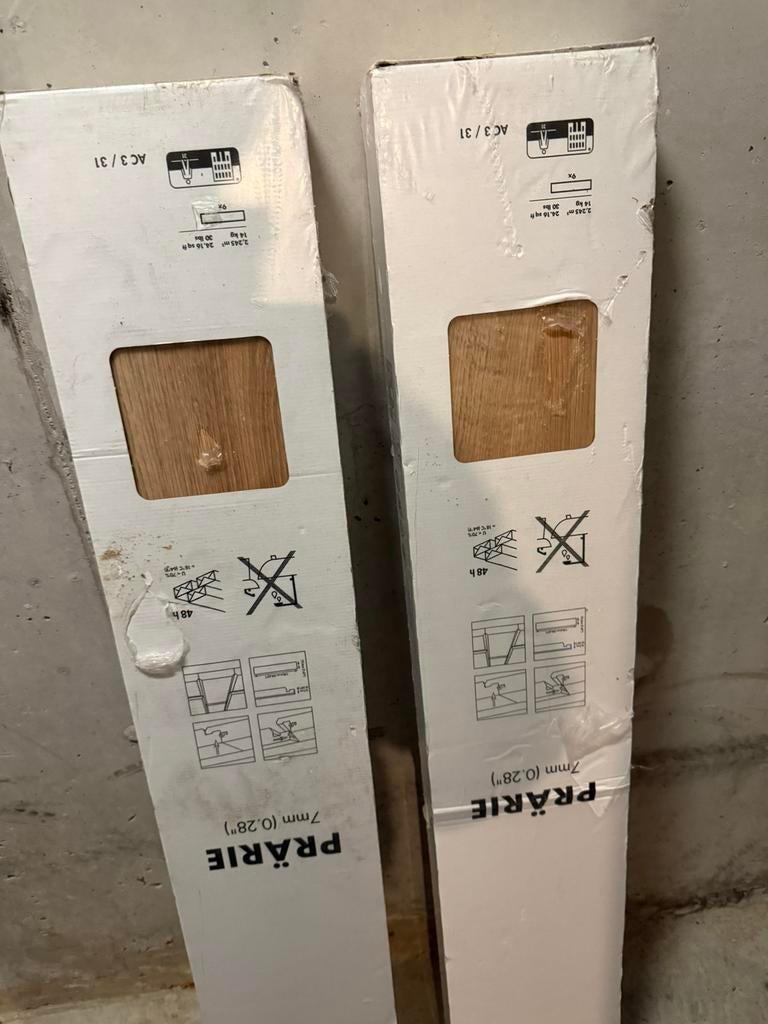 Pratie ikea  laminaat 2 doos ikea laminaat, 50 tot 150 cm, Ophalen of Verzenden, Zo goed als nieuw, Minder dan 5 m²