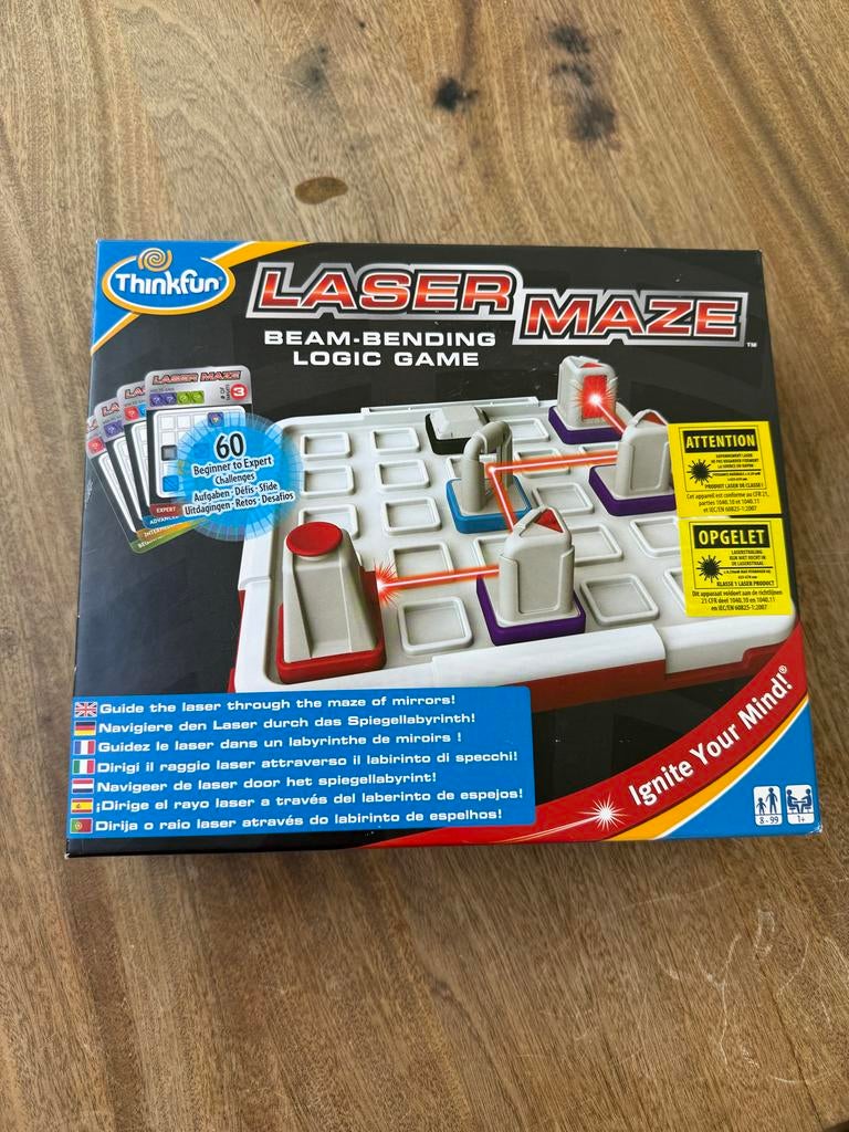 Thinkfun Laser Maze: Beam-Bending Logic Game, Ophalen of Verzenden, Minder dan 500 stukjes, Zo goed als nieuw, Overige typen