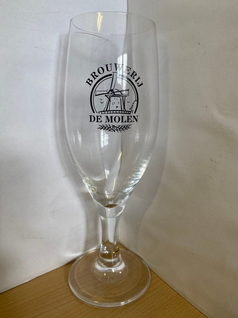 Brouwerij de Molen bierglas 33cl, Ophalen of Verzenden, Zo goed als nieuw, Glas of Glazen, Overige merken