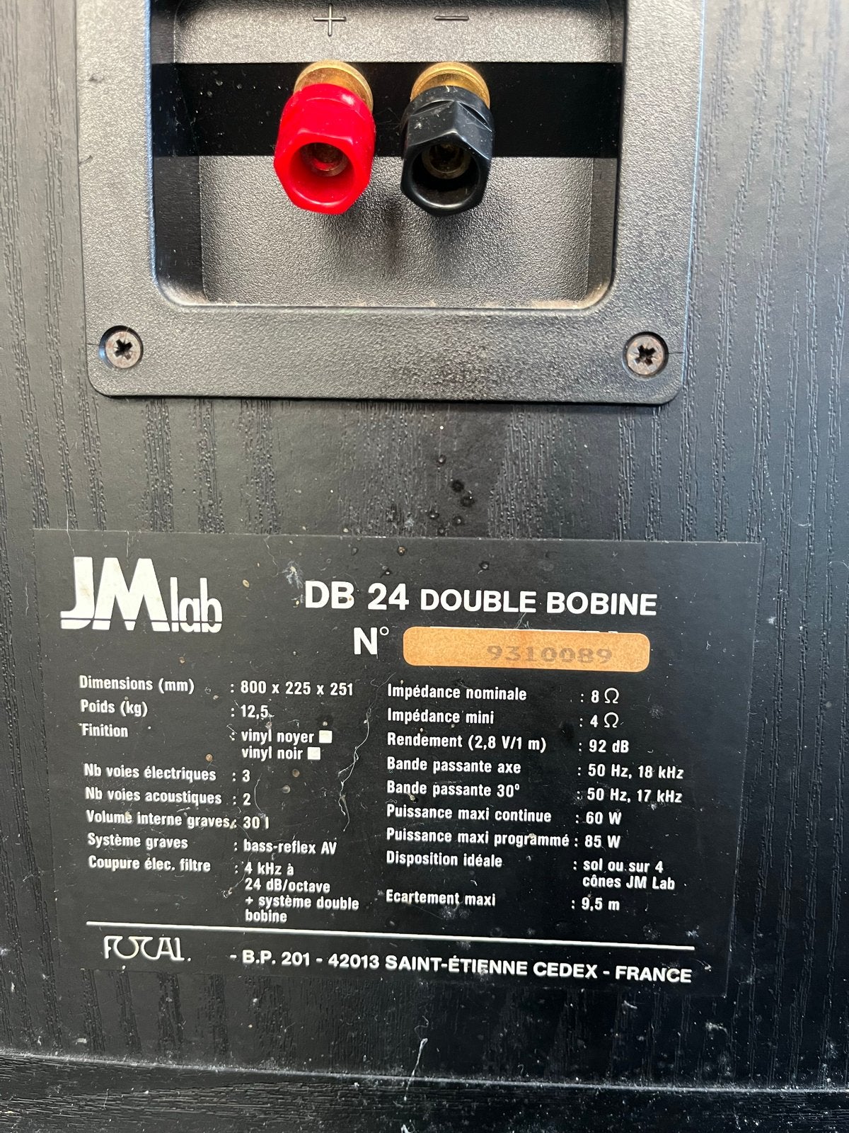 Focal JMlab DB 24 Double Bobine Vloerstaande Luidsprekers, Vloerstaande luidspreker, Gebruikt, 60 tot 120 watt, Basreflex