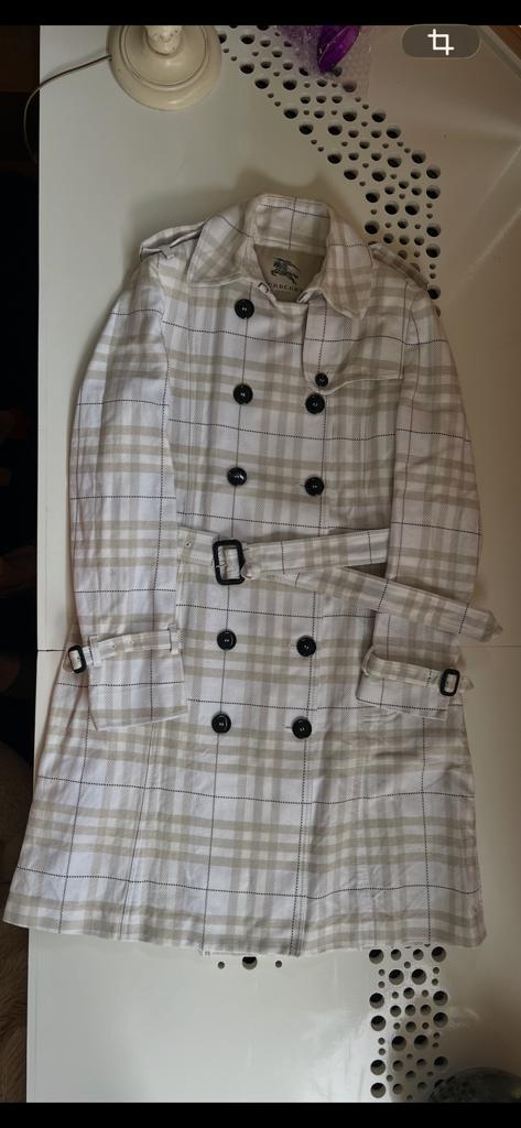 Burberry Trenchcoat L - Beige Geruit, Ophalen of Verzenden, Gedragen, Maat 38/40 (M), Beige