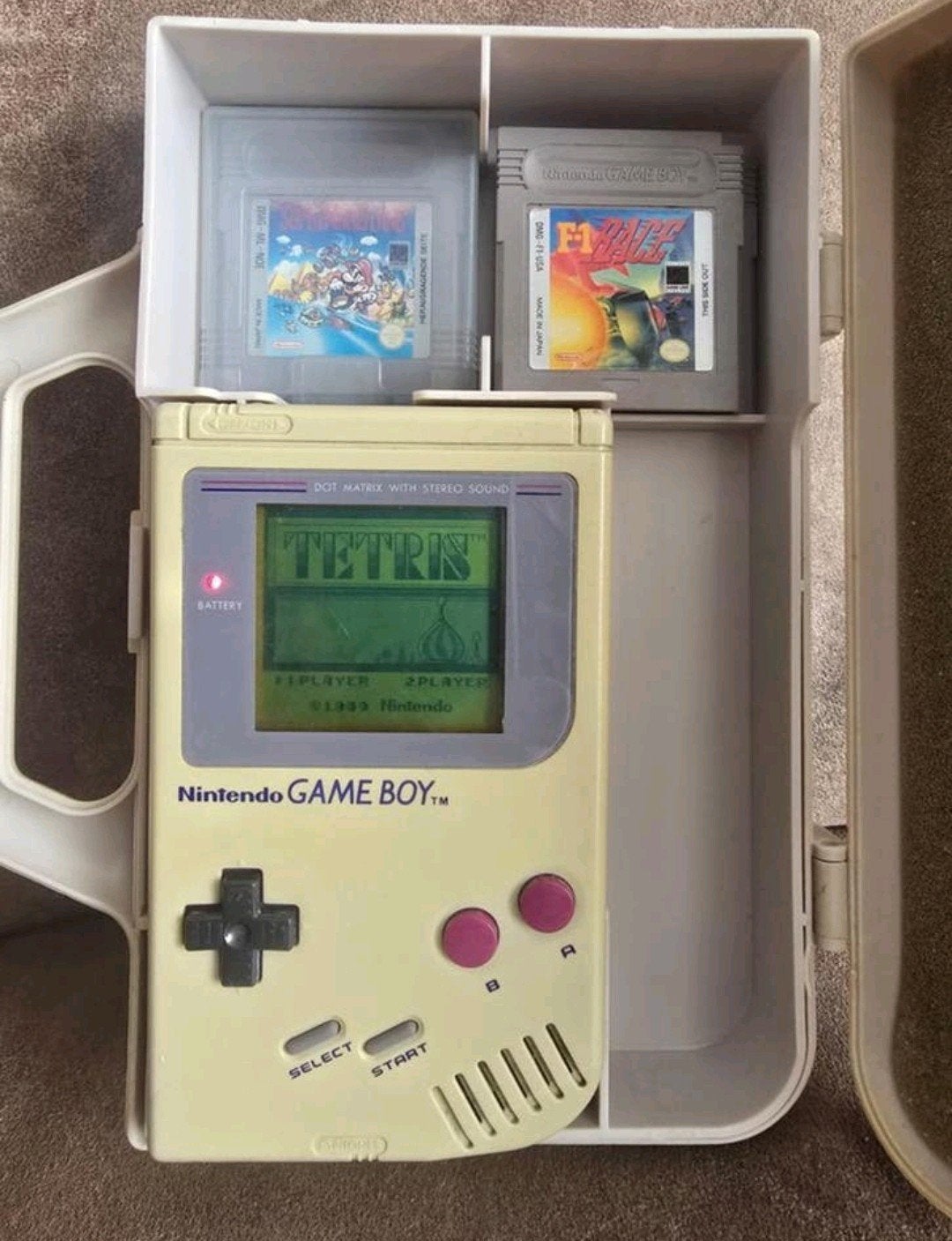 Nintendo Game Boy DMG-01 werkend + koffer + 4 games, Ophalen of Verzenden