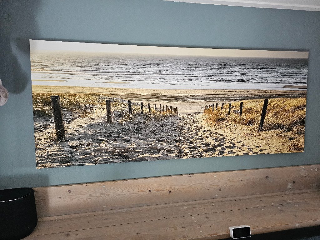 Schilderij-Poster Strand, Huis en Inrichting, Ophalen, 50 – 75, 125 cm of meer, Zo goed als nieuw