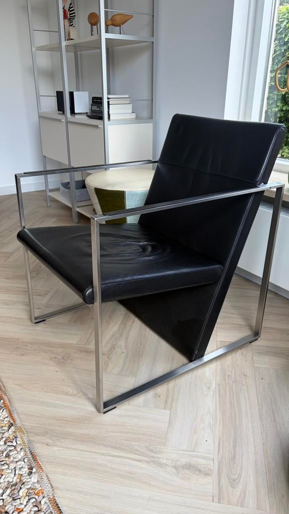 Jori design leren fauteuil, Ophalen, Zo goed als nieuw