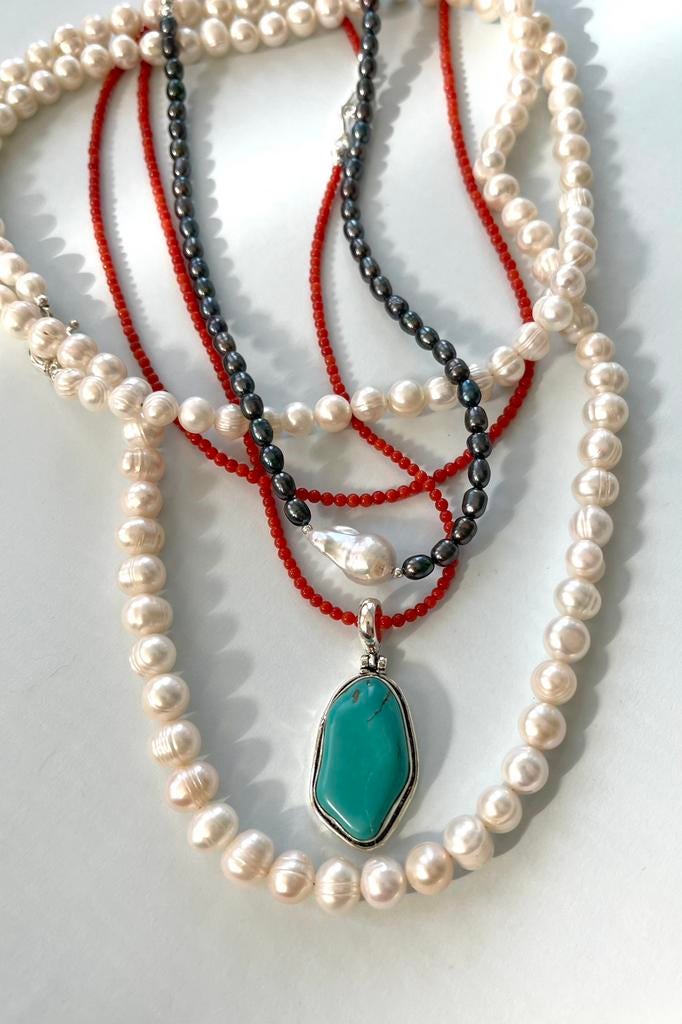 Freshwater Pearl Necklace, Ophalen of Verzenden, Nieuw, Zilver