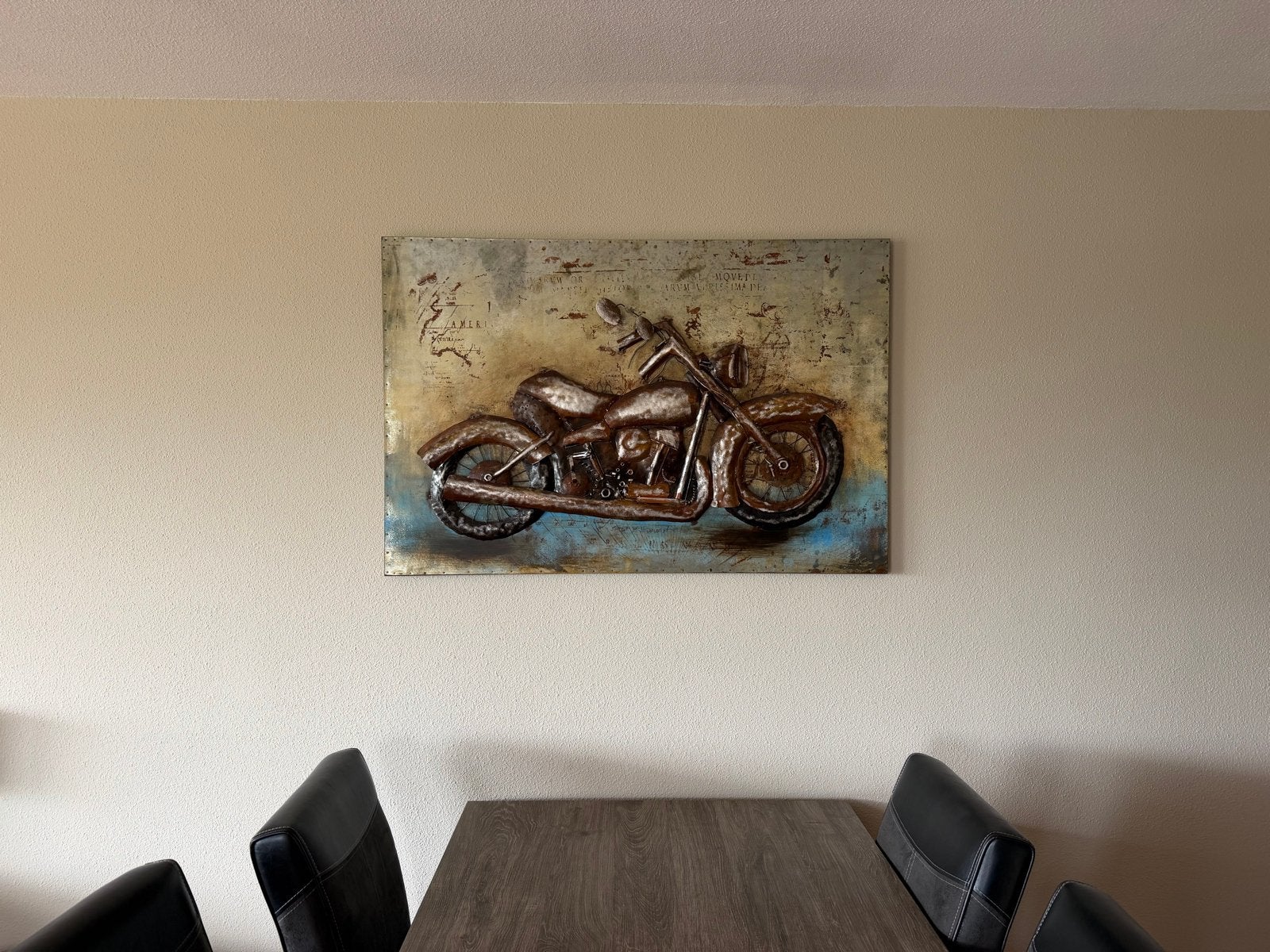 Metalen wanddecoratie motor 120x80 cm, Ophalen