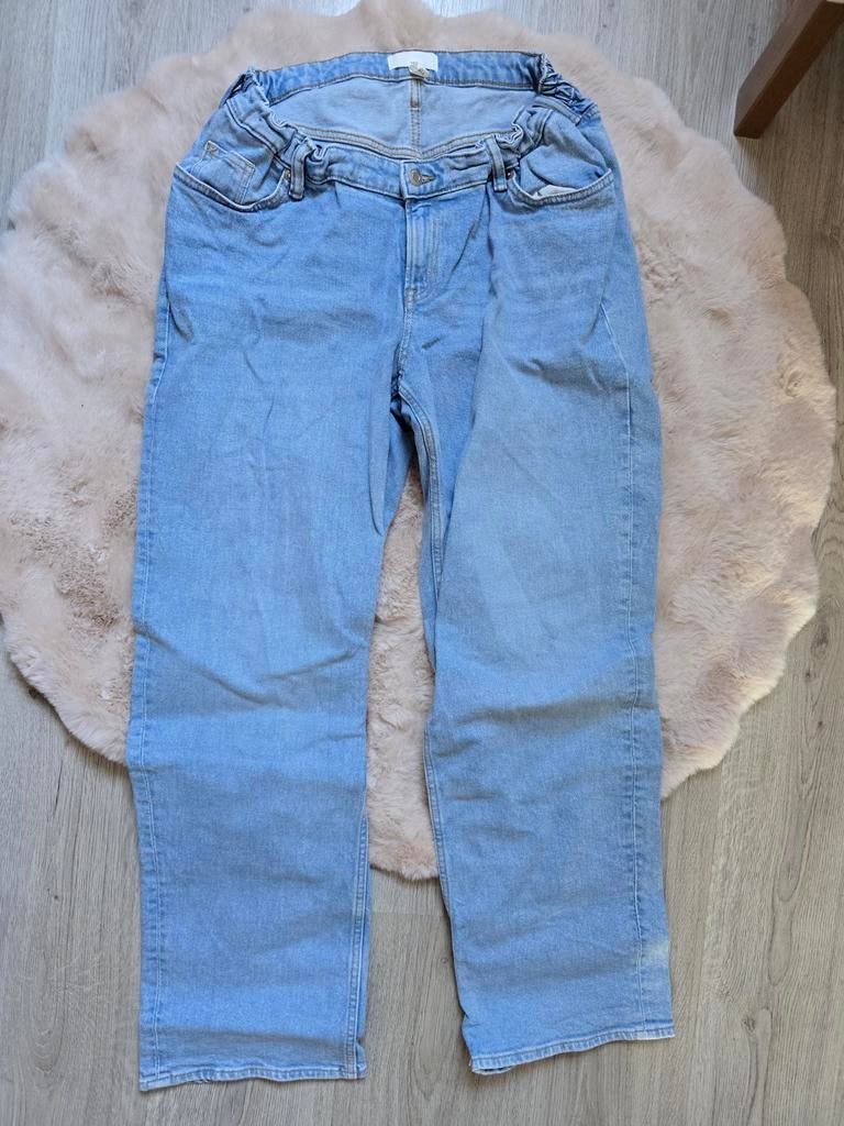 H&M Mama Before & After zwangerschapsbroek L blauw, Blauw, Ophalen of Verzenden, Zo goed als nieuw, H&M Mama