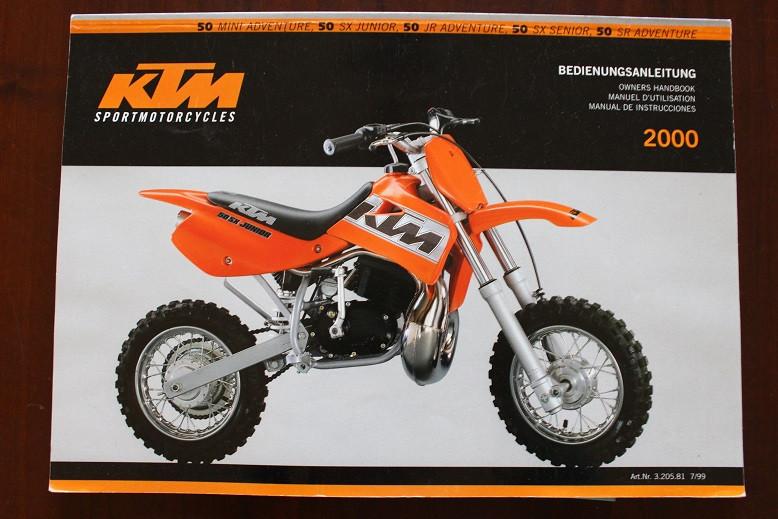 KTM 50 SX JR SR 2000 owner's handbook betriebsanleitung, Motoren, Ophalen of Verzenden, Overige merken