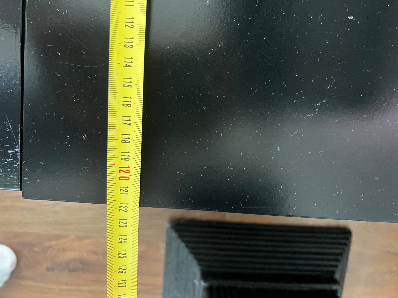 Zwart TV-meubel set met planken en schemerlampen, Huis en Inrichting, Ophalen, Overige materialen, Gebruikt, 100 tot 150 cm
