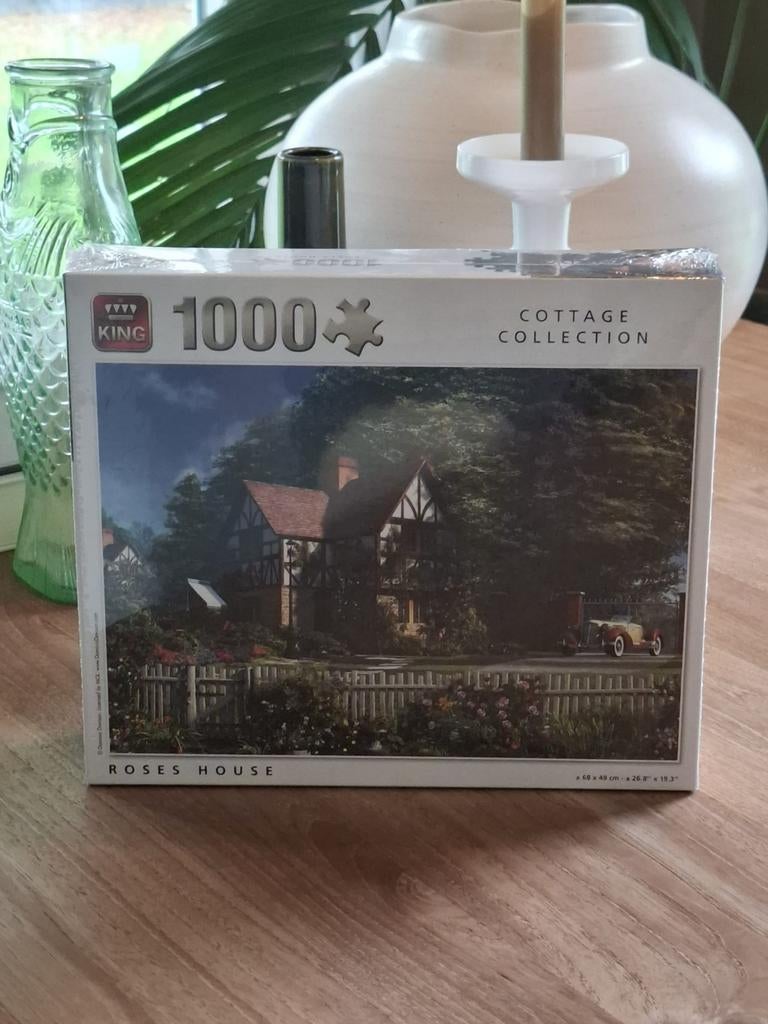 King Legpuzzel 1000 stukjes - Cottage Collection Roses House, Ophalen of Verzenden