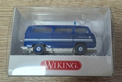Wiking 831501 Spoor H0 VW T2 Bus THW met Blauw Licht, Ophalen of Verzenden, Nieuw, Auto, Wiking